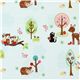 blue Riley Blake fabric kawaii owl hedgehog deer 1