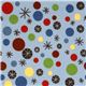blue Riley Blake flannel fabric with dots & stars 1