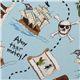 blue Riley Blake pirates fabric treasure map ship 1