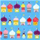 blue Robert Kaufman fabric with Russian onion tower 1