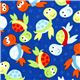 blue Timeless Treasures fabric for children with turtles 1