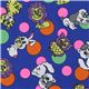 blue animals fabric lion tiger bunny owl Kokka Japan 1
