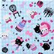 blue canvas fabric kitty presents Japan kawaii 1