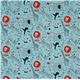 blue circus animals canvas fabric by Nancy Wolff Kokka 2
