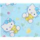 blue cute fabric with Hello Kitty and teddy bear 1