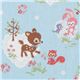 blue deer squirrel bunny Kokka linen fabric 1