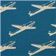 blue echino airplane laminate fabric airplane Fabric by Echino Fabrics ...