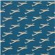 blue echino airplane laminate fabric airplane Fabric by Echino Fabrics ...