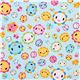 blue fabric funny flowers Toyland Robert Kaufman 2