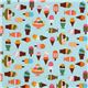 blue fabric ice cream cups Robert Kaufman kawaii 2