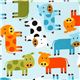 blue fabric with dotted cows par Robert Kaufman USA 1