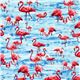 blue flamingo fabric by Timeless Treasures from the USA 2