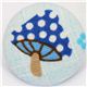 blue fly agaric button light blue Kokka fabric button 1