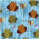 blue frog fabric butterfly Robert Kaufman 1