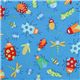 blauer Insekten Stoff Beetle Boy USA Designer 1