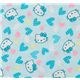 blue kawaii fabric with Hello Kitty heads 0.5m 1