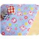 blauer kawaii Stoff mit Hasen Blumen 0,5m 1
