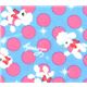 blue poodle dots Japanese fabric Lecien 1