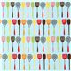 blue retro fabric kitchen utensils by Robert Kaufman 2