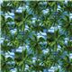 blue tropical palm trees fabric Robert Kaufman 2