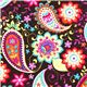 brown Michael Miller fabric Paisley Spree big flowers 1