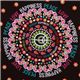 brauner Michael Miller Stoff Peace Love Happiness Blume 1