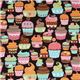 brauner Michael Miller Stoff Sweet Treats Törtchen 2
