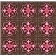 brauner Michael Miller Stoff pinke Kacheln Temple Tiles 1