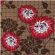 brown Michael Miller fabric turquoise Dahlia Lama 1
