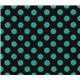 brown Michael Miller knit fabric Ta Dot turquoise dots 2