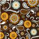 brown Riley Blake fabric with flowers and paisley 1