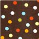 brown Robert Kaufman fabric with colourful dots 1