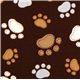 brown Timeless Treasures fabric with funny paw prints 1