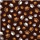 brown Timeless Treasures fabric with funny paw prints 2