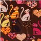brauner Katzen Stoff Ktzchen Herzen kawaii 0,5m 1