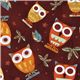 brown fabric cute owls Robert Kaufman On a Whim 1