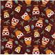 brown fabric cute owls Robert Kaufman On a Whim 2