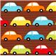 brown fabric for boys colourful cars Realizzato da Robert Kaufman USA 1