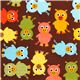brown fabric with plaid piggies par Robert Kaufman USA 1