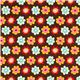 brown flannel fabric with flowers by Robert Kaufman 2