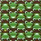 brown frogs Kokka oxford cloth fabric kawaii from Japan 1