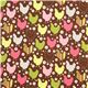 brauner Bio-Stoff mit Huhn & Blumen von Robert Kaufman 2