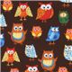 brown owls fabric Woodland Friends USA designer 1