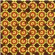 brown retro flower fabric by Michael Miller USA 2