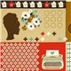 canvas retro fabric with typewriter & flowers by Kokka 1