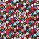 colourful Peace Buttons Michael Miller designer fabric 2