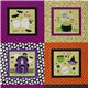 colourful Riley Blake Halloween panel fabric quilt 1