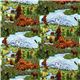 colourful bear family fabric mountains Robert Kaufman 2