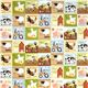 colourful farm animal squares fabric par Robert Kaufman 2