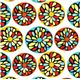 colourful flower fabric par Robert Kaufman 1